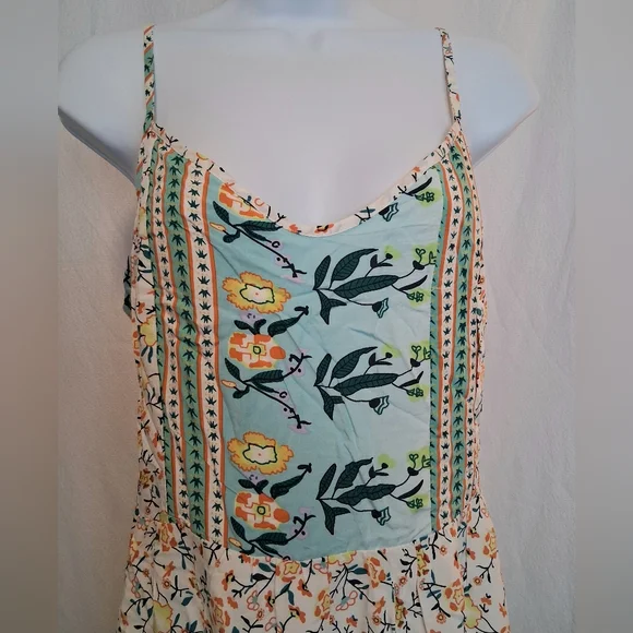 Angashion Womens Spaggetti Strap Boho Summer Long Flowy Maxi Dress Sundress SM - Picture 3 of 13